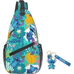 Mens crossbody sling bag cartoon chest shoulder bag travel casual running work g